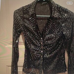 Lulumari Shimmering Black and Silver Light Jacket